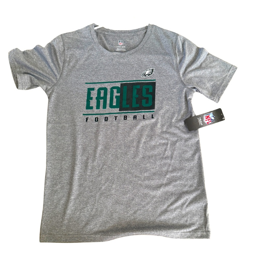 NFL Eagles Gray and Green Short Sleeve Tee
